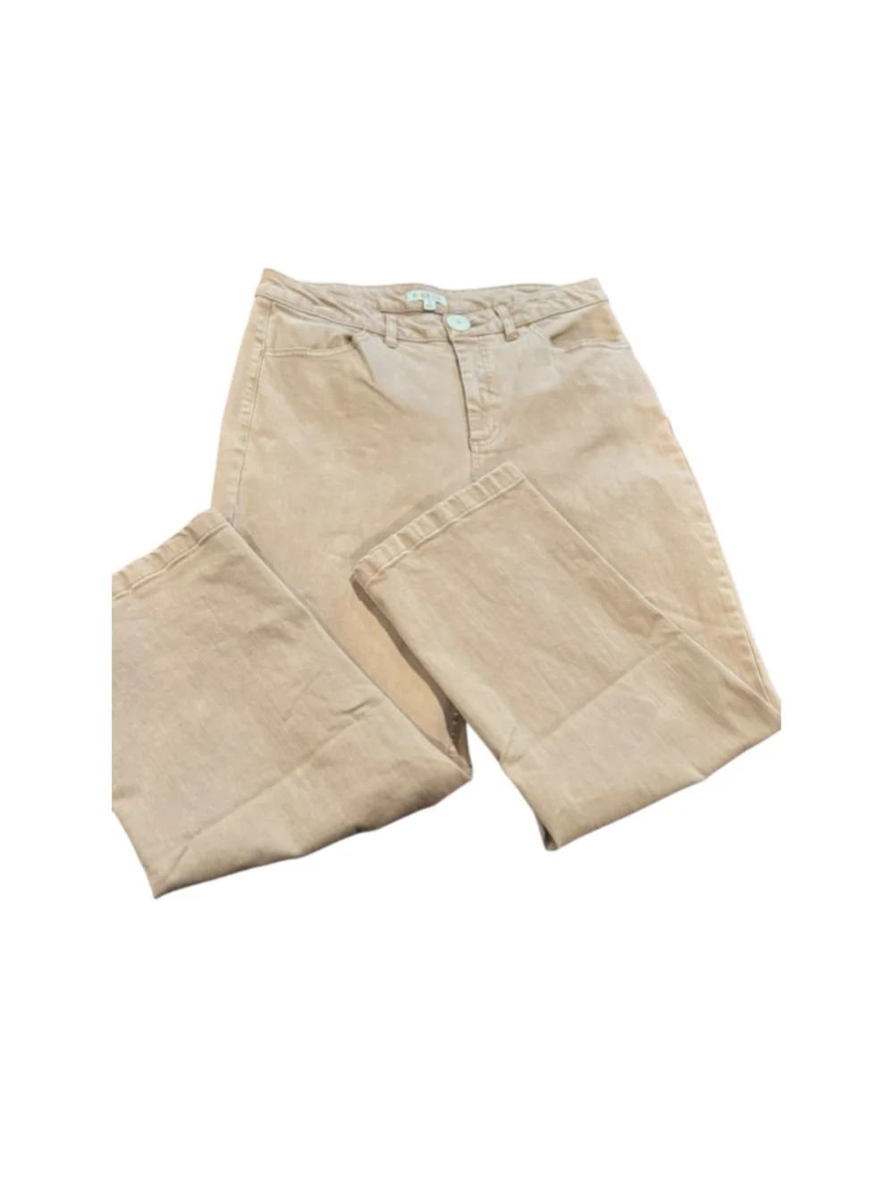 Women's Molly Yeh Wide Leg Jeans Beige Size 12